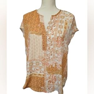 Cupcakes & Cashmere Paisley Style Blouse Women's Size Small NWOT